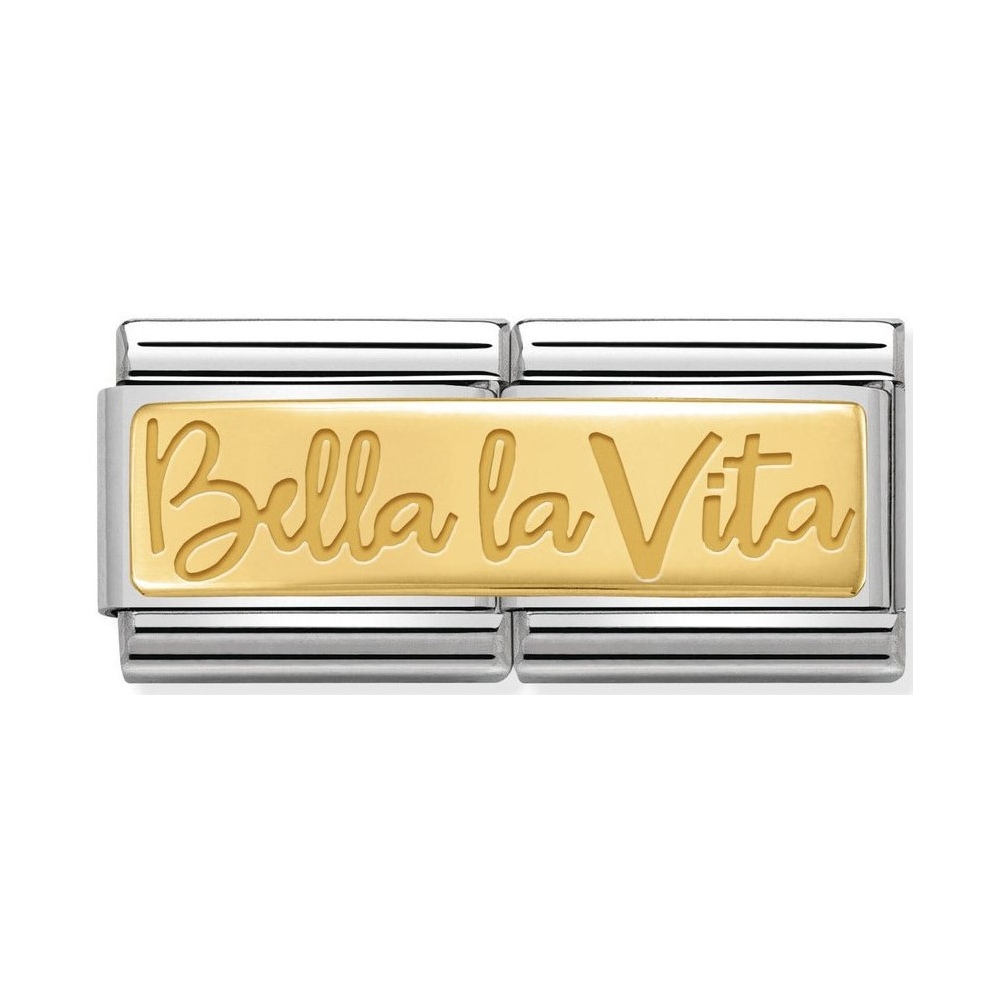 Nomination -  Double Link 18K Gold 'Bella la vita' 030710/04