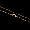 Pozłacany naszyjnik - Pierścień na łańcuchu pr.925