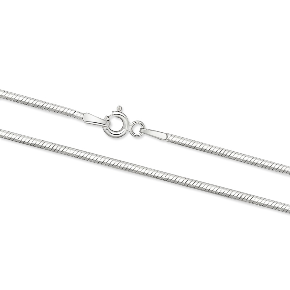 Srebrny łańcuszek - Żmijka 70cm pr.925