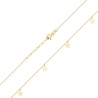 Złoty naszyjnik celebrytka z brylantem 0,005ct Gwiazdki pr.585
