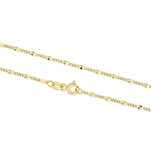 Złoty łańcuszek - Zdobiona Pancerka 50cm pr.585