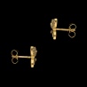 Złote kolczyki z cyrkoniami - Motylki pr.333