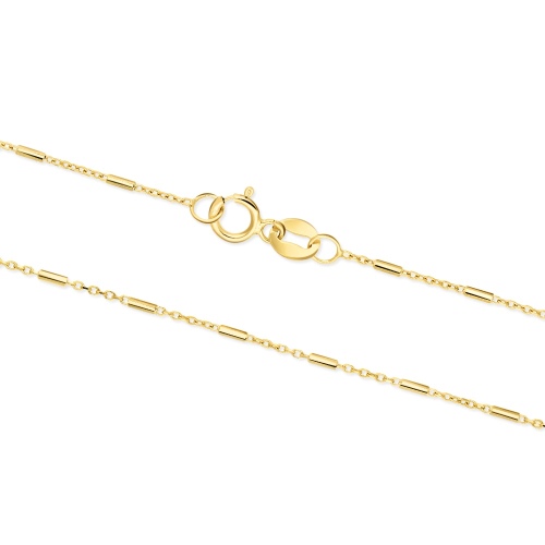 Złoty łańcuszek - Zdobiony Ankier 50cm pr.585