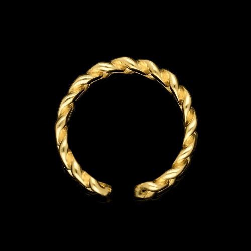 Pozłacany pierścionek - Pancerka pr.925