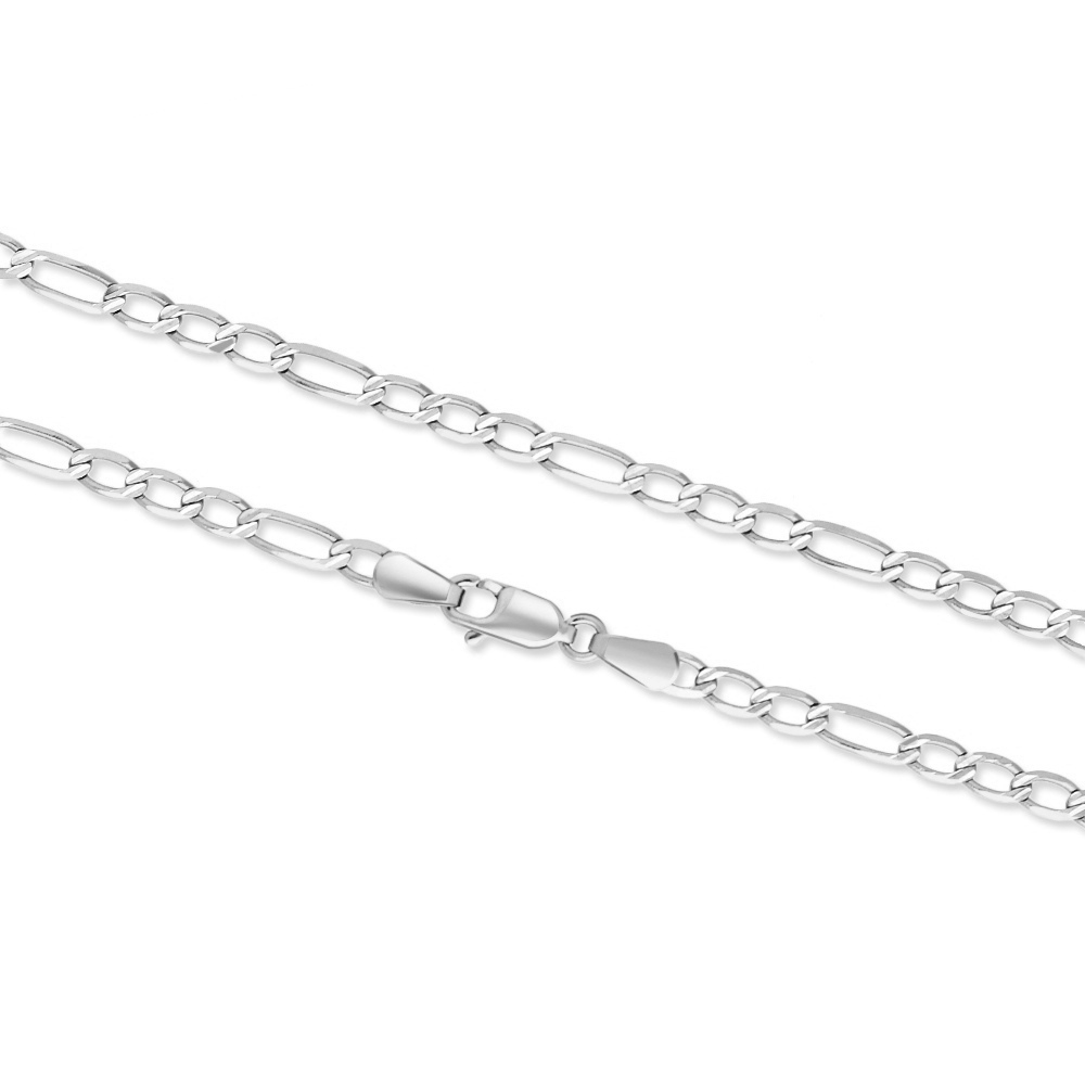 Srebrny łańcuszek - Figaro 50cm pr.925