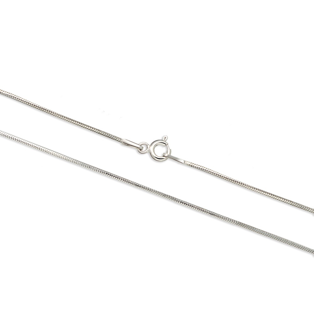 Srebrny łańcuszek - Żmijka 42cm pr.925