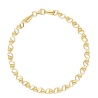 Złota bransoletka - Połączone serduszka 19cm pr.585