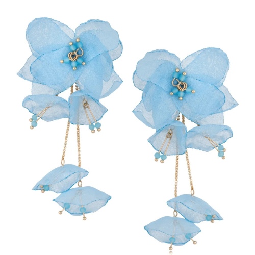 Kolczyki By Dziubeka - Kwiaty Niebieskie Aura
