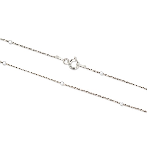 Srebrny łańcuszek - Kulki 45cm pr.925