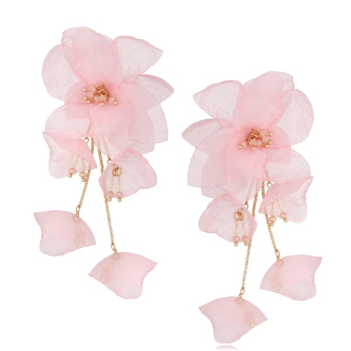 Kolczyki By Dziubeka -  Kwiaty Różowe Aura