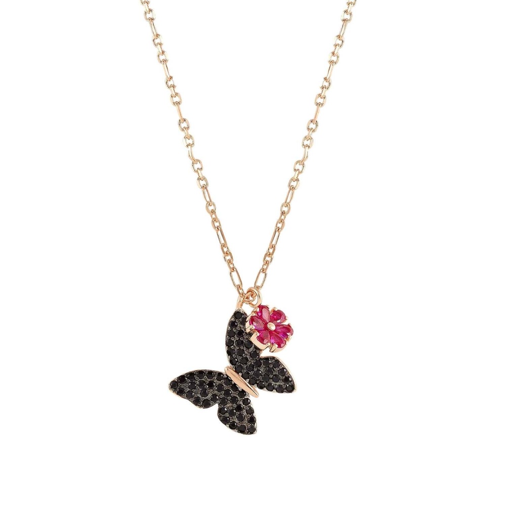 Naszyjnik Nomination 22K Rose gold - SweetRock Nature Butterfly and Flower 148039/041
