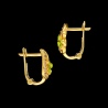 Złote kolczyki z cyrkoniami - Kwiatki pr.585