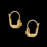 Złote kolczyki z cyrkoniami  - Kwiatki pr.585