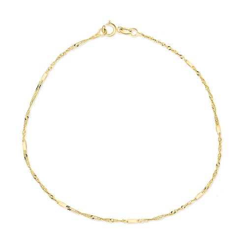 Złota bransoletka - Singapur 18cm pr.333
