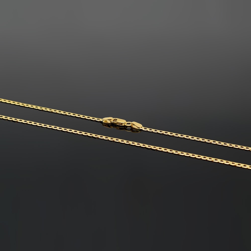 Złoty Łańcuszek Zdobiona Pancerka 50cm pr.333