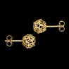 Złote kolczyki - Gwiazdki 3D pr.585