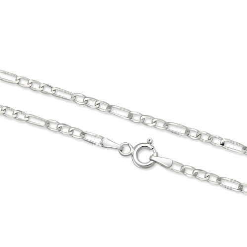 Srebrny łańcuszek - Figaro 50cm pr.925