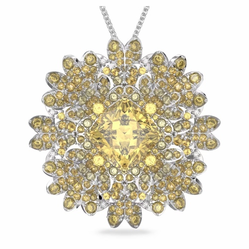 Broszka Swarovski - Eternal Flower, Yellow, Silver 5642857