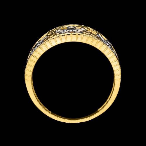 Złoty pierścionek - Kwiaty pr.333