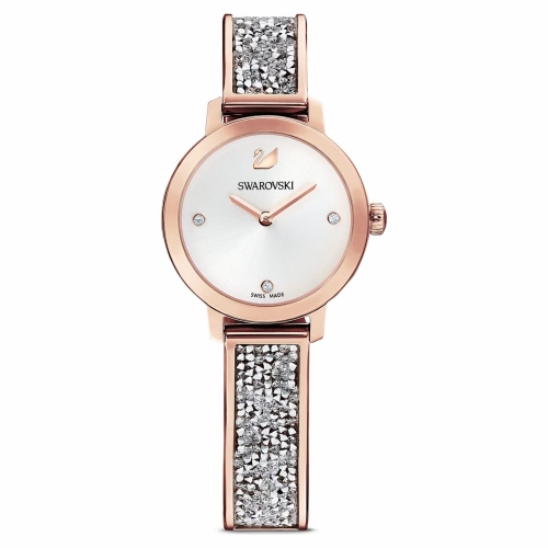 Zegarek Swarovski Cosmic Rock Watch, Metal bracelet, White, Rose gold tone 5376092