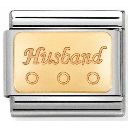 Nomination - Link 18K Gold 'Husband' 030153/16