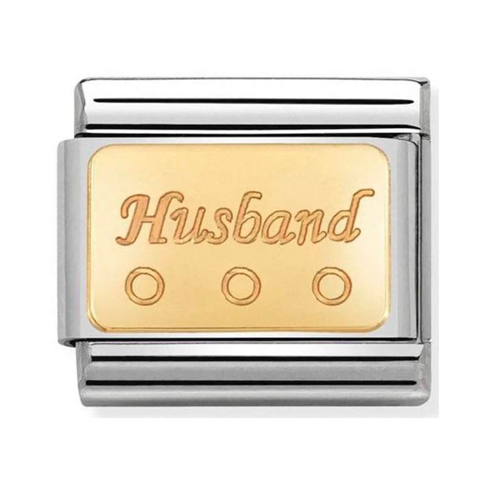 Nomination - Link 18K Gold 'Husband' 030153/16