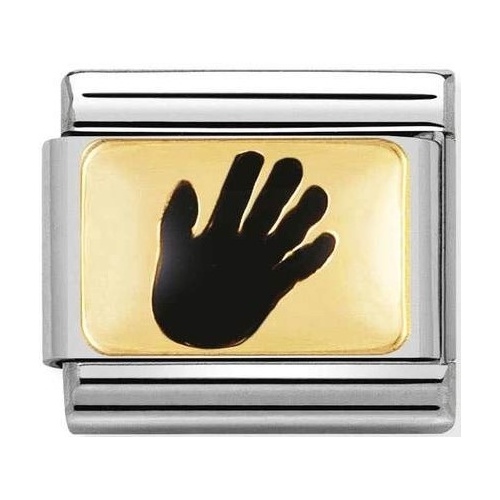 Nomination - Link 18K Gold 'Black Hand' 030263/11