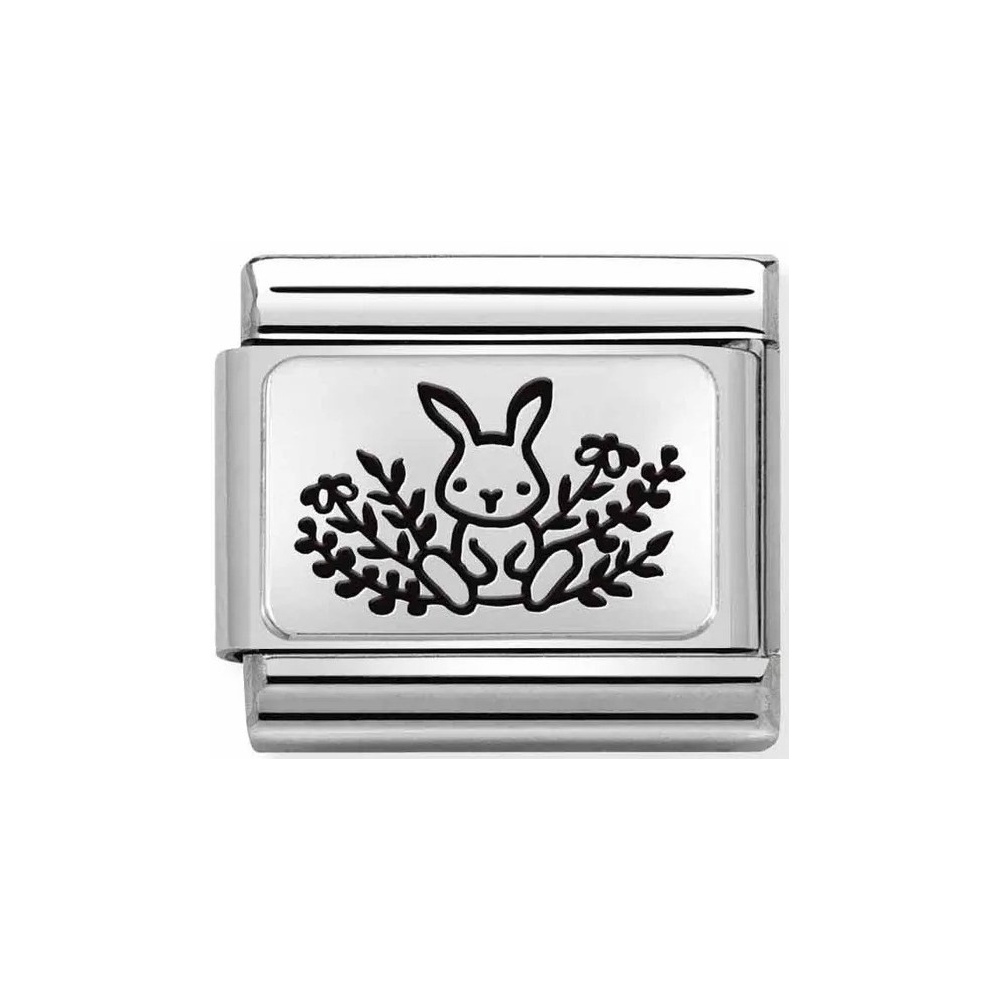 Nomination - Link 925 Silver 'Rabbit with Flowers' 330111/20