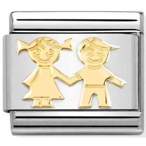 Nomination -  Link 18K Gold 'Sister and brother' 030162/69