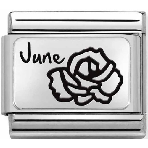 Nomination - Link 925 Silver 'JUNE - Rose' 330112/18