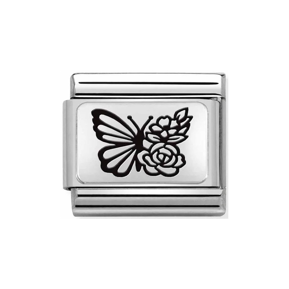 Nomination - Link 925 Silver 'Butterfly with Flowers' 330111/22