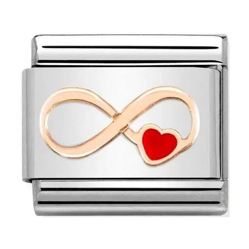 Nomination - Link 9K Rose Gold 'Infinity Red Heart' 430202/12