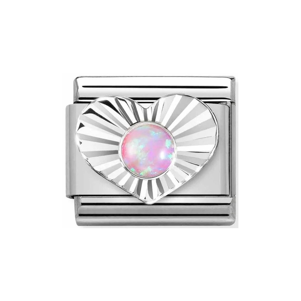 Nomination - Link 925 Silver 'Różowy Opal' 330508/38