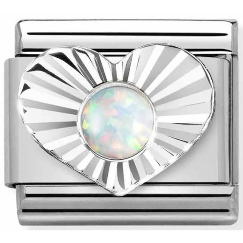 Nomination - Link 925 Silver 'Biały Opal' 330508/07