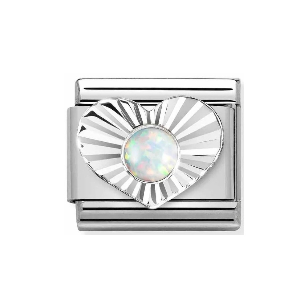 Nomination - Link 925 Silver 'Biały Opal' 330508/07