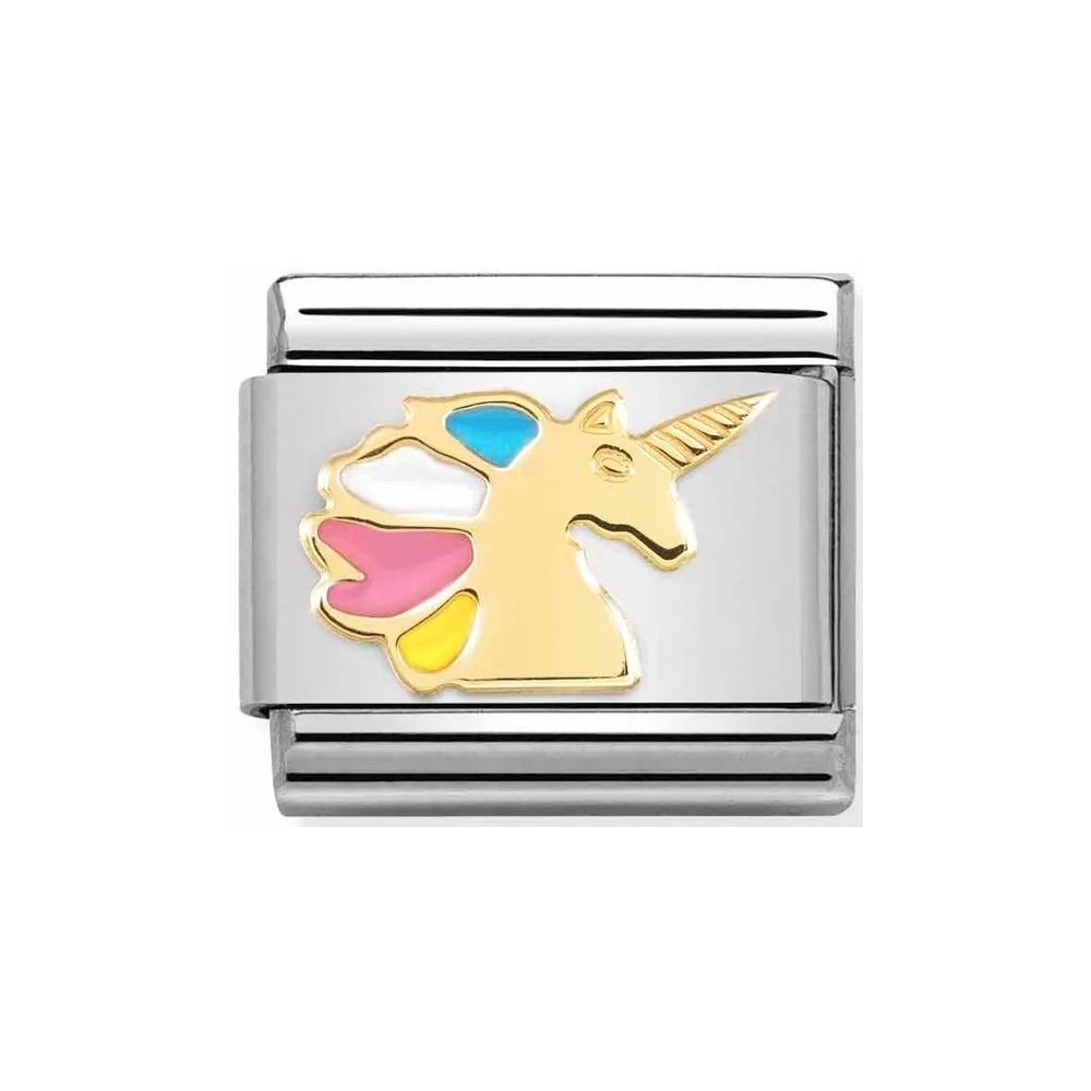 Nomination - Link 18K Gold 'Multicolor Unicorn' 030272/68
