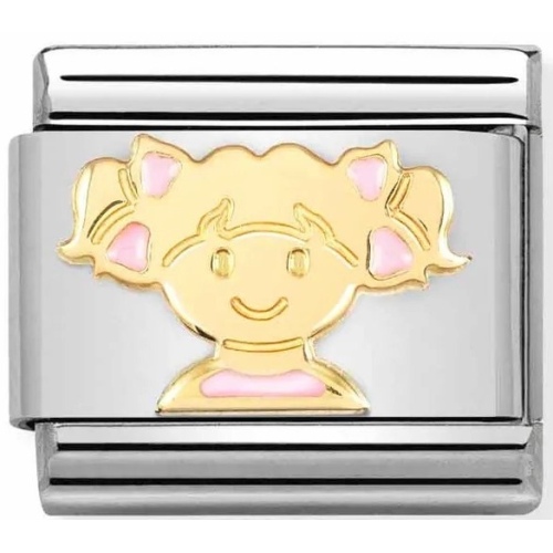 Nomination - Link 18K Gold 'Pink Girl' 030272/66