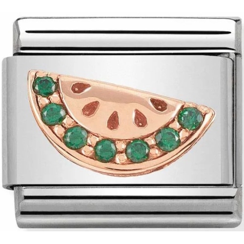 Nomination - Link 9K Rose Gold 'Watermelon With Green Stones' 430302/27