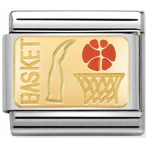 Nomination - Link 18K Gold 'Basket With Writing' 030287/09