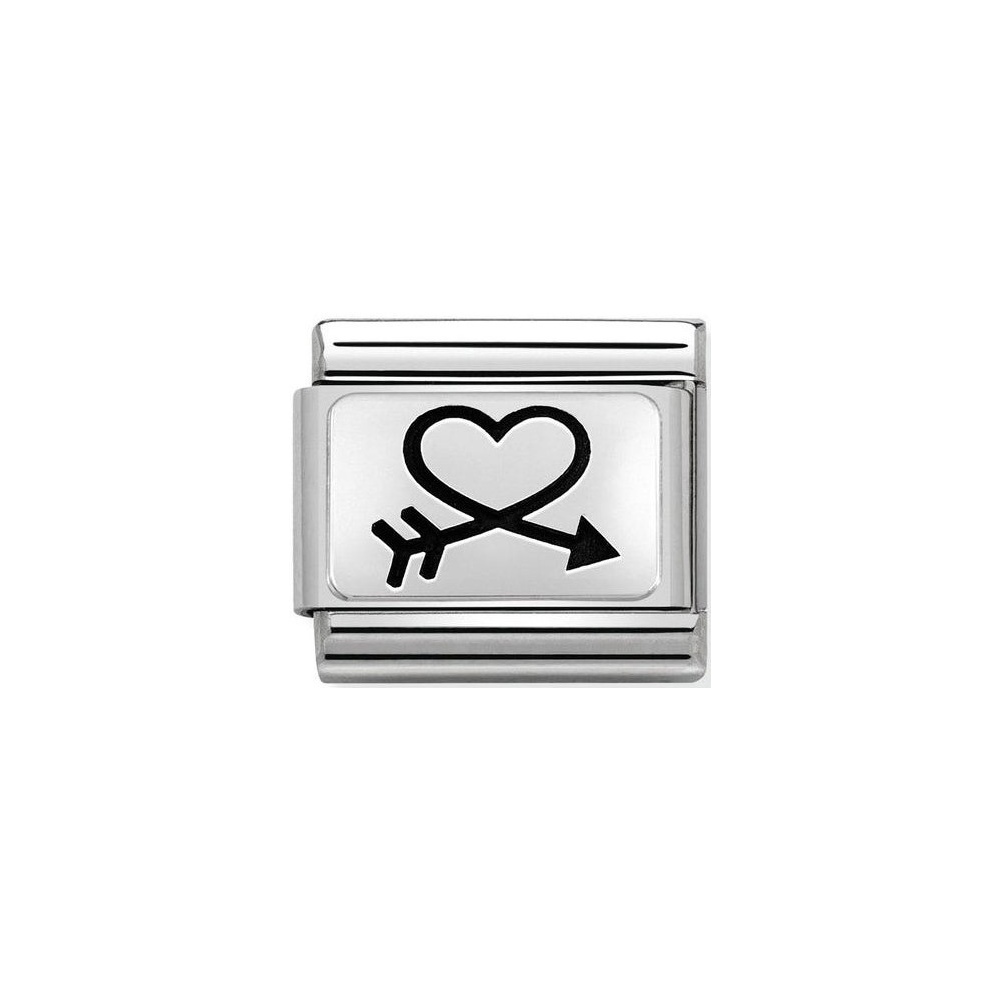 Nomination - Link 925 Silver 'Closed Heart & Arrow' 330109/40