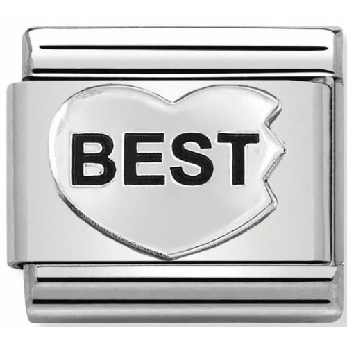 Nomination - Link 925 Silver 'BEST Heart' 330101/44
