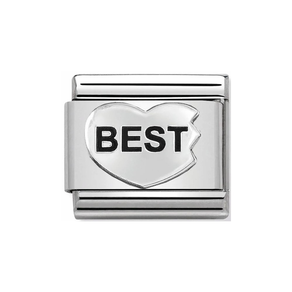 Nomination - Link 925 Silver 'BEST Heart' 330101/44