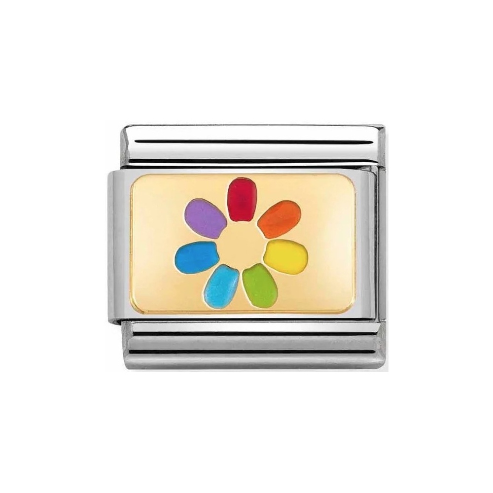 Nomination -  Link 18K Gold 'Rainbow Flower' 030263/20