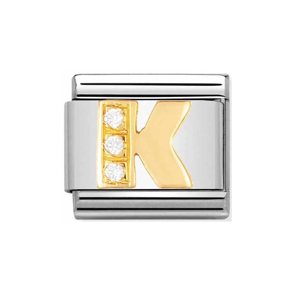 Nomination - Link 18K Gold Litera "K" 030301/11