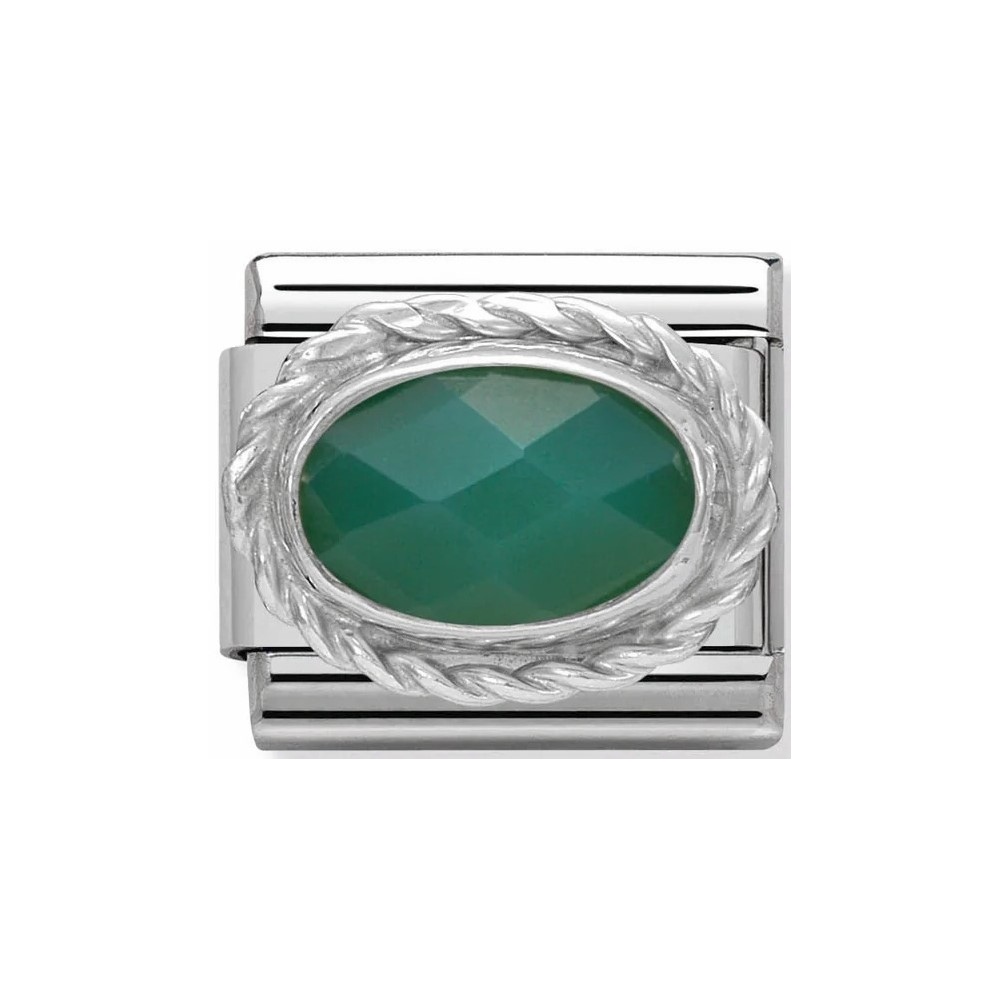 Nomination - Link 925 Silver 'Zielony Agat' 330503/27