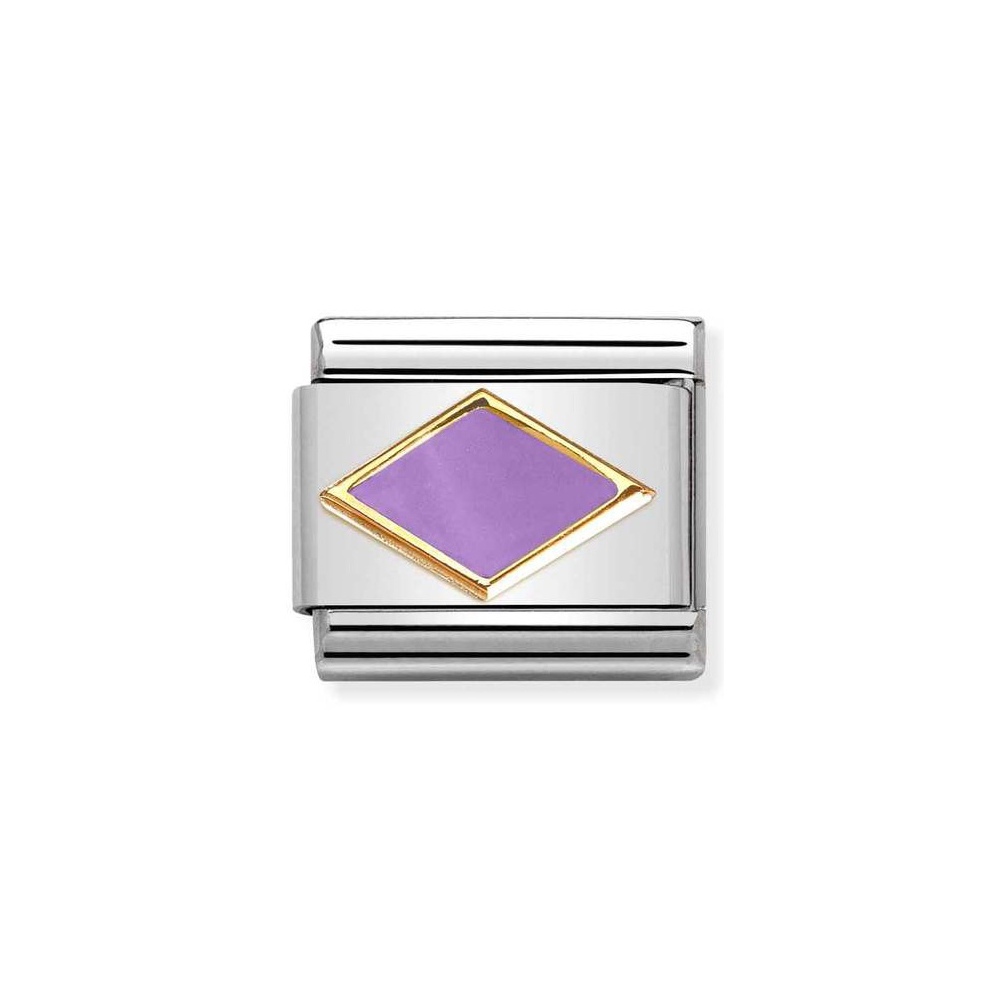 Nomination - Link 18K Gold 'Fioletowy Romb' 030285/50