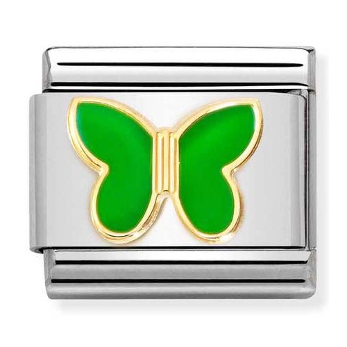 Nomination - Link 18K Gold 'Zielony Motyl' 030285/61