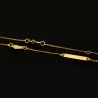 Złoty naszyjnik celebrytka - Serce i blaszka pod grawer pr.585