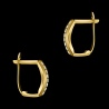 Złote kolczyki z cyrkoniami - Prostokąty pr.585