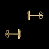Złote kolczyki z cyrkoniami - Motyle pr.585
